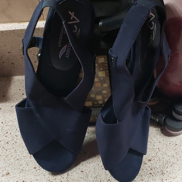 A2 BY AEROSOLES BLUE ROTMAIL FABRIC SANDALS SZ 9 - Picture 9 of 9